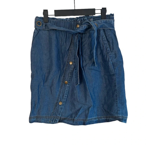SPLENDID GROMMET DENIM SKIRT - Picture 1 of 4